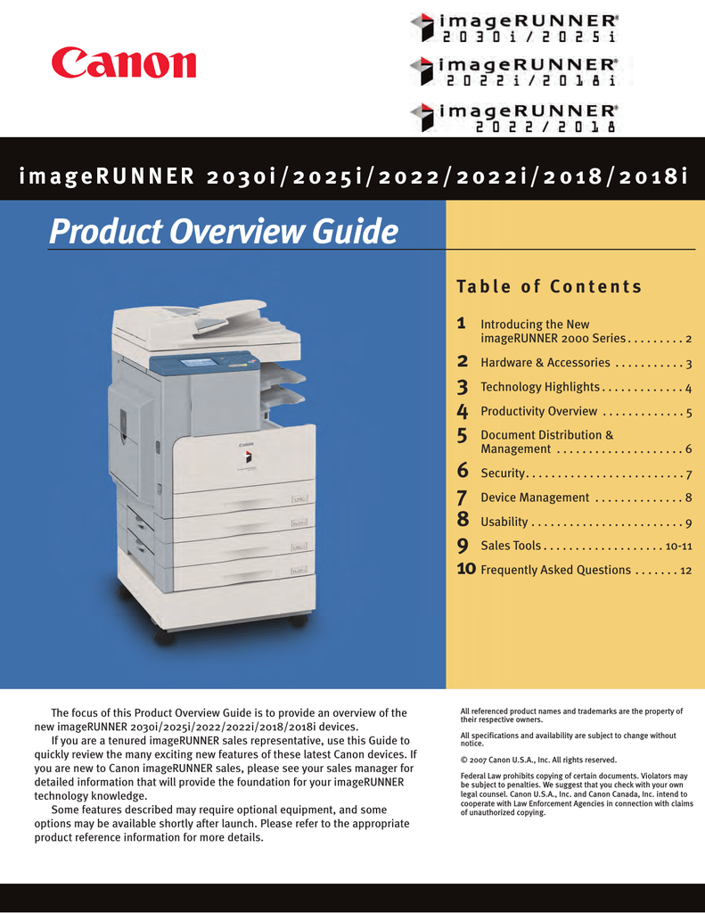 Canon Imagerunner 2022 Grayscale Copier Manualzz