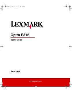 Epson OPTRA E312 - Owner's manual 