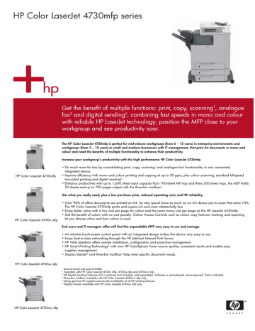 HP LaserJet 4730mfp All-In | Manualzz