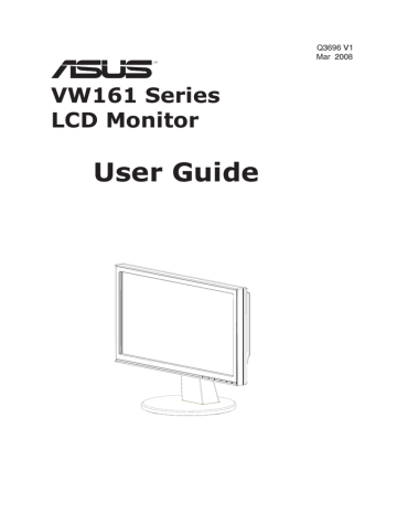 Asus Vw161d Monitor User Guide Manual Operating Instructions Manualzz