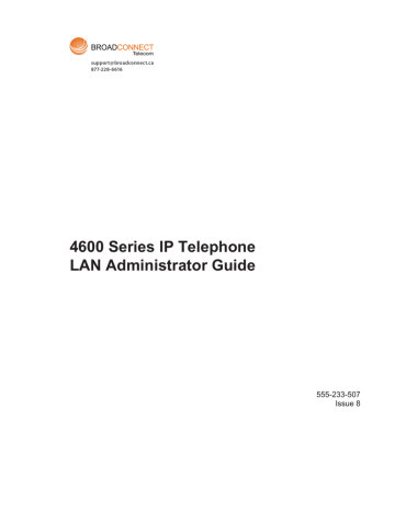 4600 Series IP Telephone LAN Administrator Guide | Manualzz