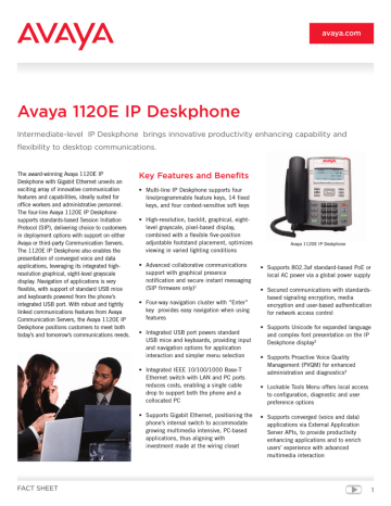 Avaya 1140E IP Deskphone | Manualzz