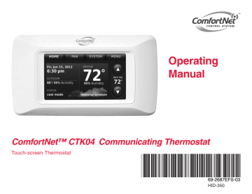 Goodman CTK04AE ComfortNET HiDef Communicating Control - Modulating ...