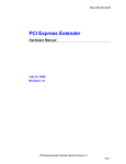 PCI Express Extender Hardware Manual | AI Chat &amp; PDF Download