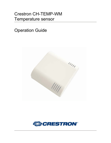 Crestron CH-TEMP-WM Temperature sensor Operation Guide | Manualzz