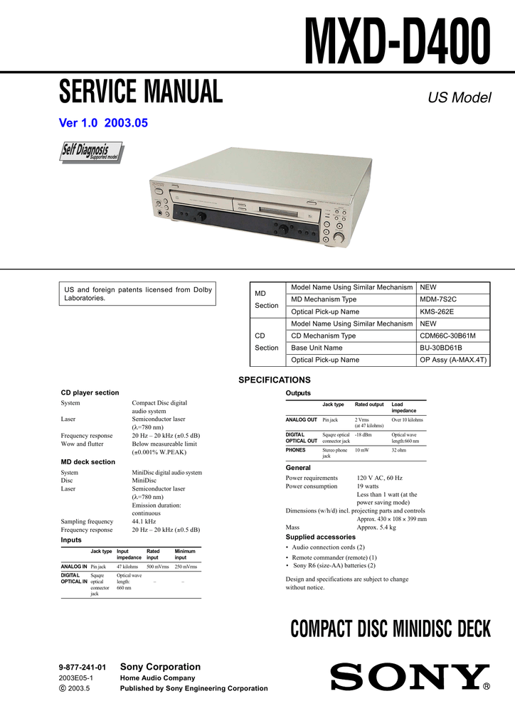 Mxd D400 Minidisc Community Page Manualzz