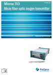 PreSens Microx TX3 User Manual | Micro Fiber Optic Oxygen Transmitter