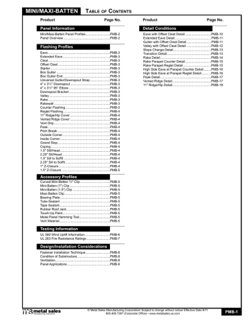 Metal Sales Maxi-Batten Manual | Manualzz