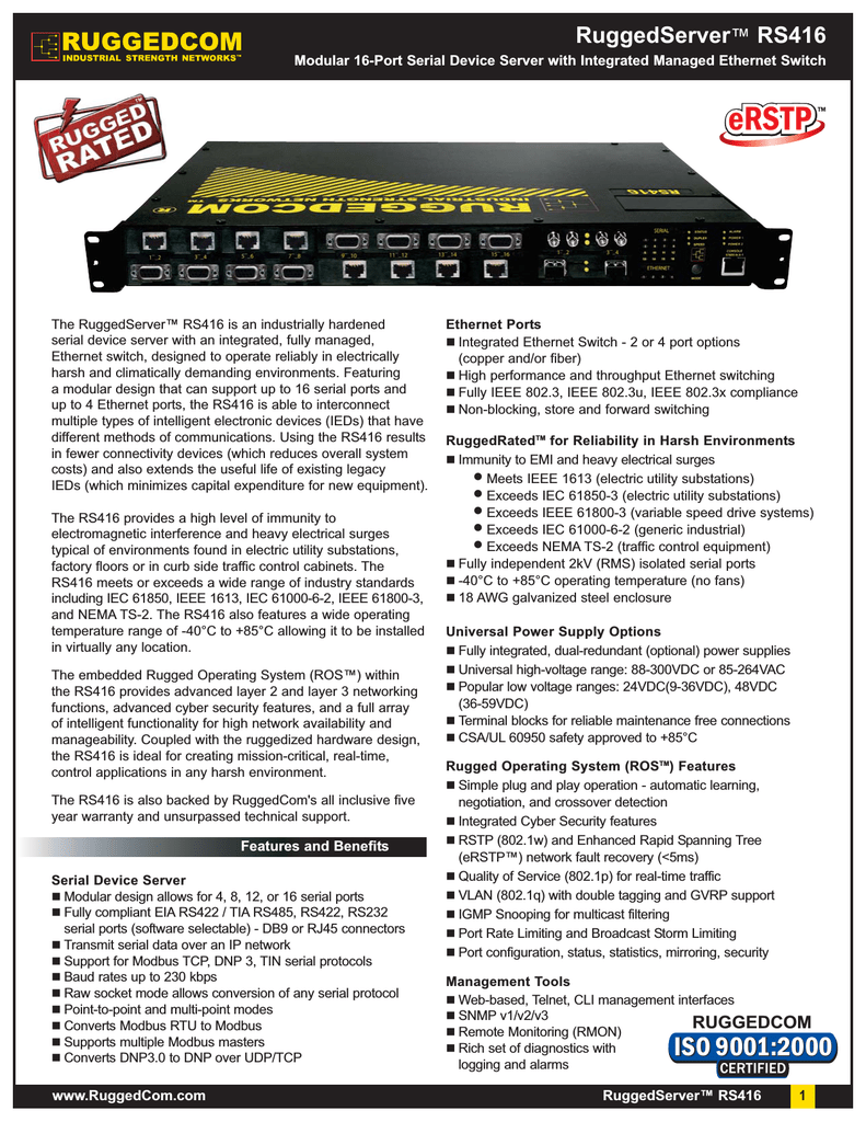 Ruggedserver Rs416 Manualzz