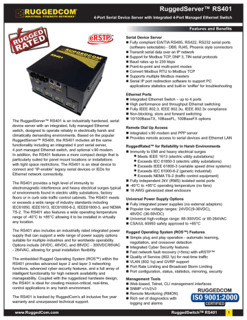 Ruggedcom Ruggedserver Rs401 Specification Manualzz