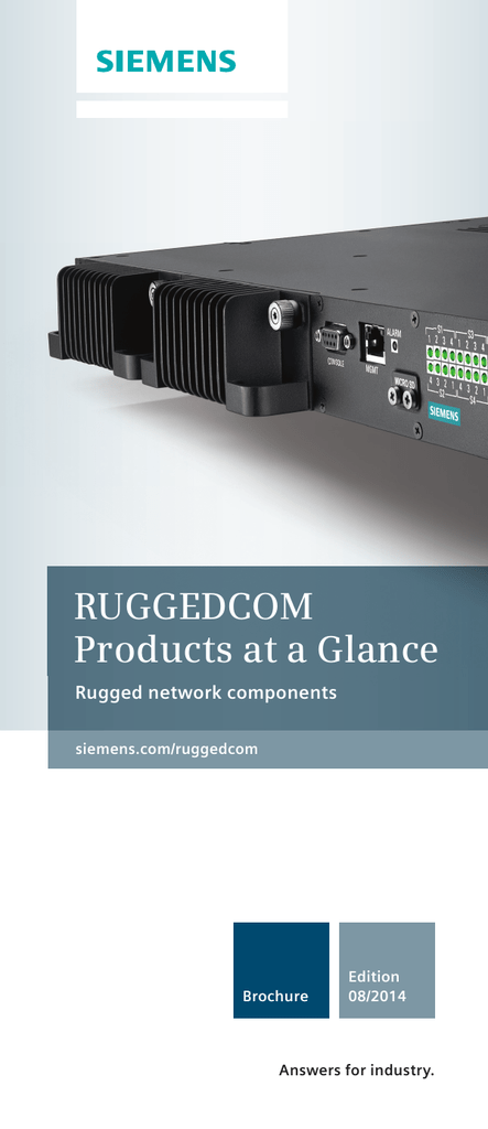 Ruggedcom Products At A Glance Manualzz