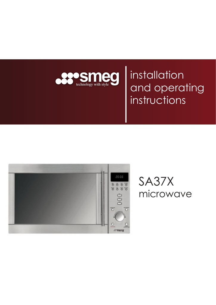 Smeg Smeg Microwave Microwave Oven User Manual Manualzz