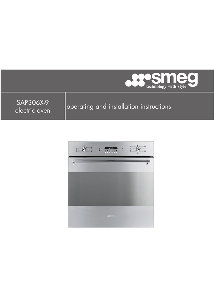 Smeg Electric Oven Oven User Manual Manualzz