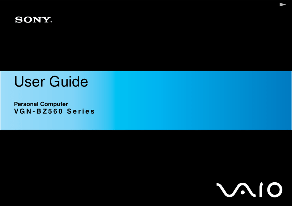 Sony V G N B Z 5 6 0 Personal Computer User Manual Manualzz