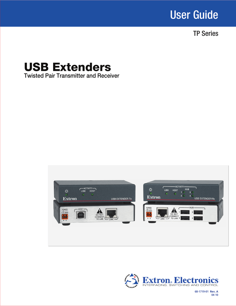Extron electronics USB Extender Rx User manual Manualzz
