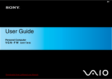 Sony VAIO VGN-FW11ZRU User Guide Manual | Manualzz