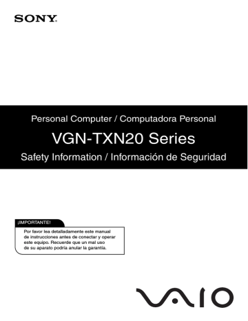 VGN-TXN20 Series | Manualzz