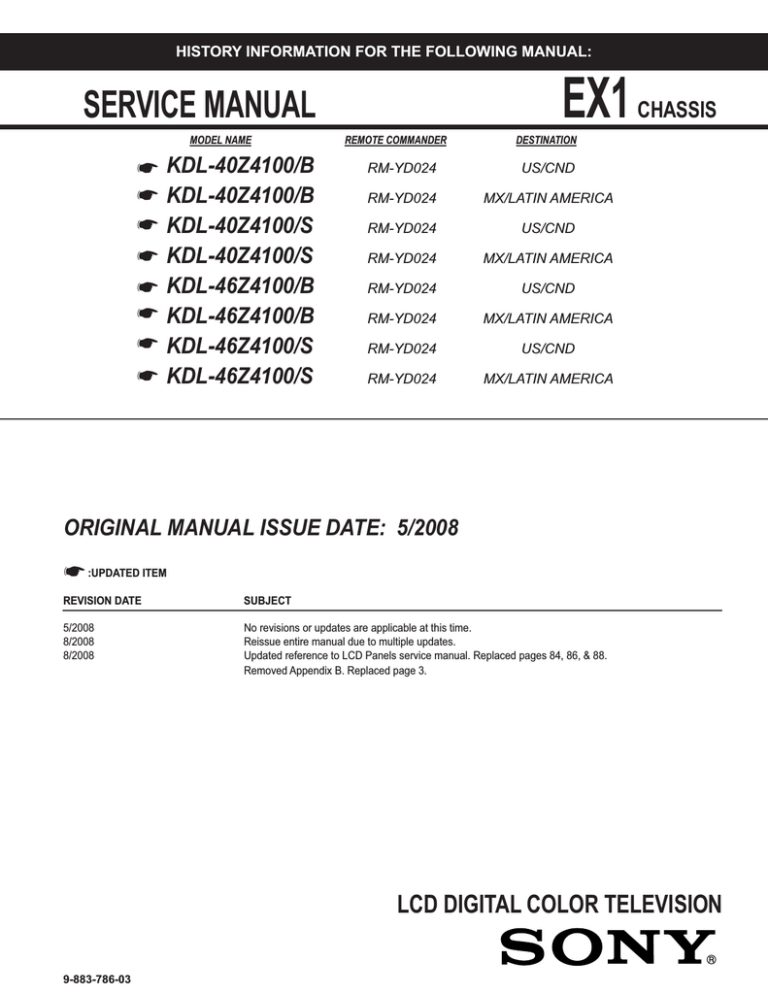 Kdl 40z4100 B Manualzz