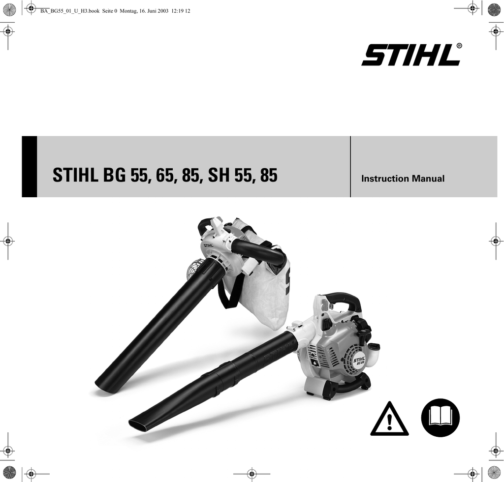 Stihl Bg 55 65 85 Sh 55 85 Manualzz