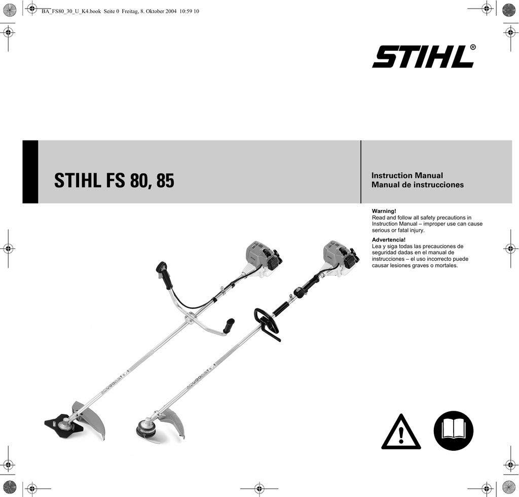 Cabezal de hilo adecuado para Stihl fs80 fs-80 FS 80 desbrozadora Motorsense rosca 10 