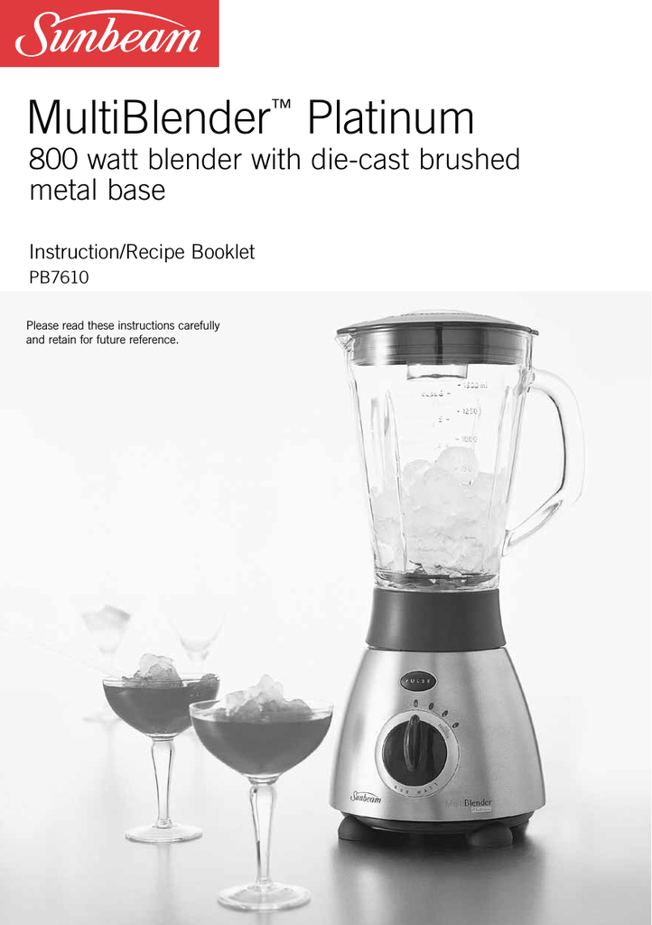 sunbeam multiblender pro 800 watt