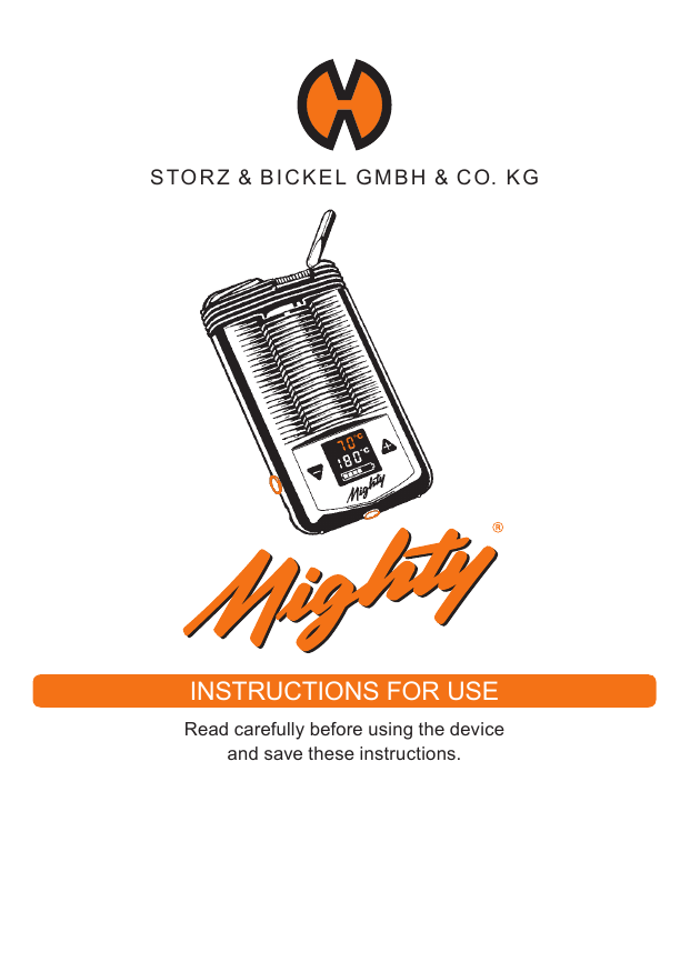 Storz & Bickel GMBH Mighty Instructions For Use Manual Manualzz