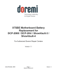 Doremi DCP 2000, DCP 2K4, ShowVault 3, ShowVault 4 Motherboard Battery User Manual