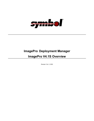 ImagePro Deployment Manager ImagePro V4.1S Overview | Manualzz
