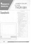 Symphonic TVCR13B1 Owner Manual