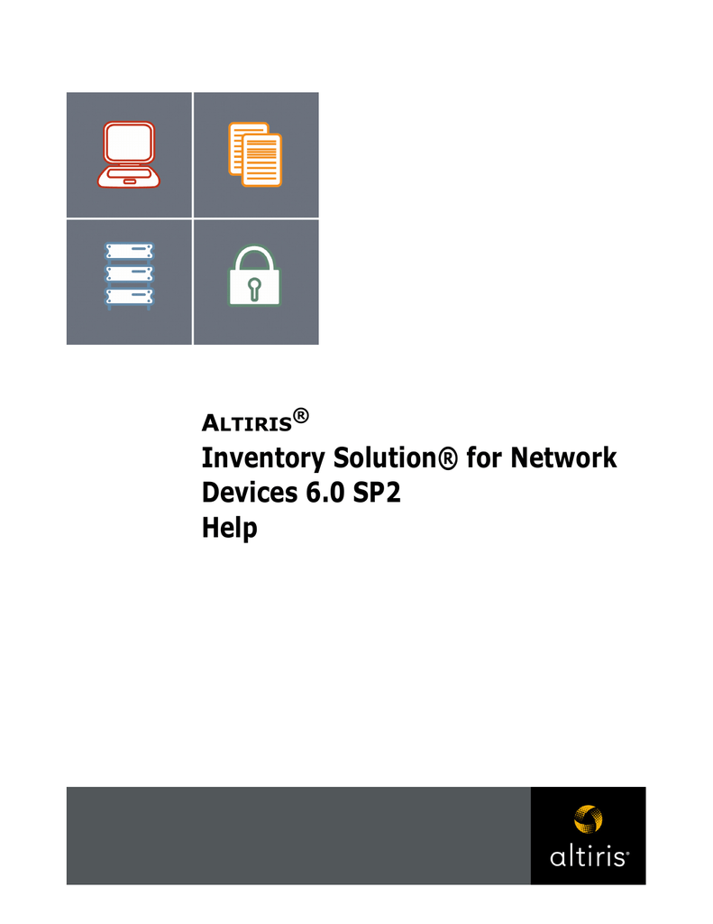 Altiris Inventory Solution for Network Devices Manualzz