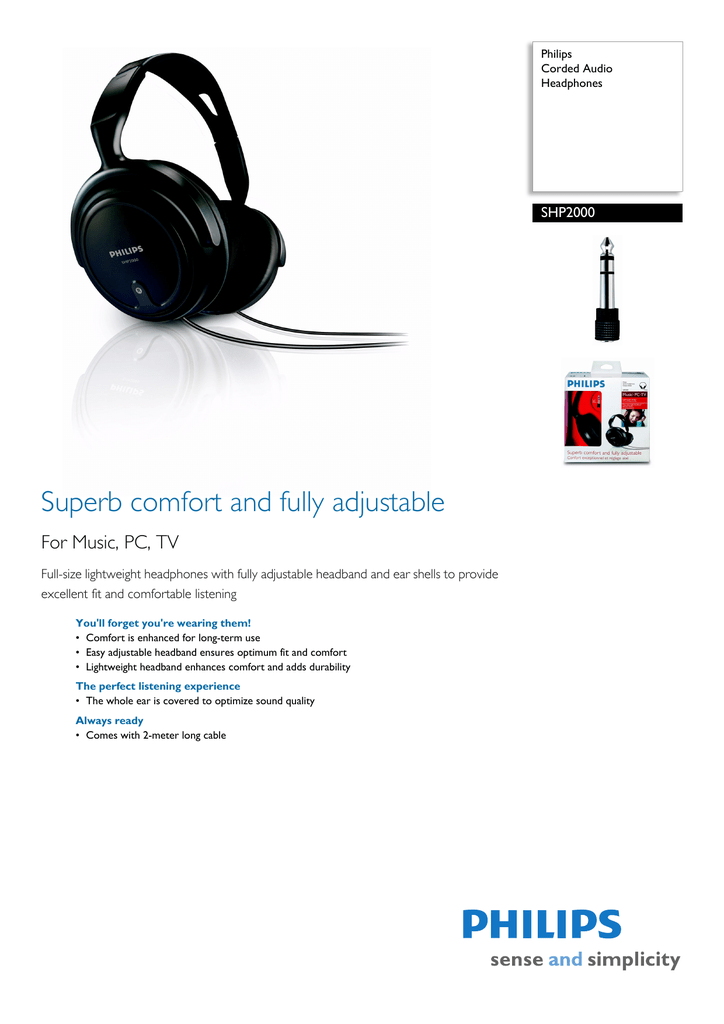 Включи звук филипс. Наушники Филипс 2000. Схема Philips shp2000. Philips Headphones 2000 Series наушники беспроводные. Наушники Philips SHP 1900 схема