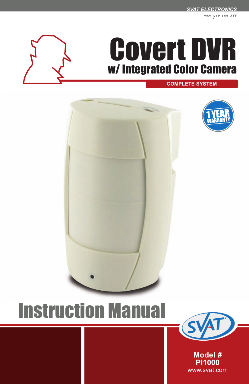 Svat Covert MPEG4 DVR Instruction manual Manualzz