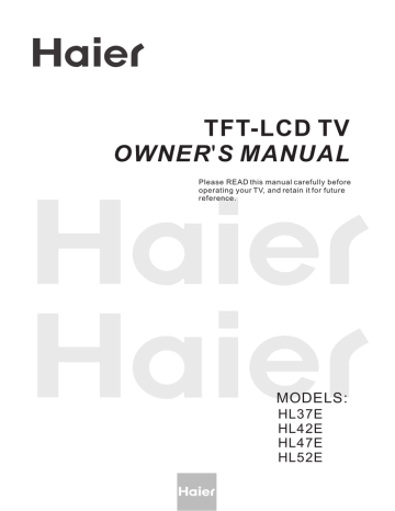 Haier HL52E LCD TV User manual | Manualzz