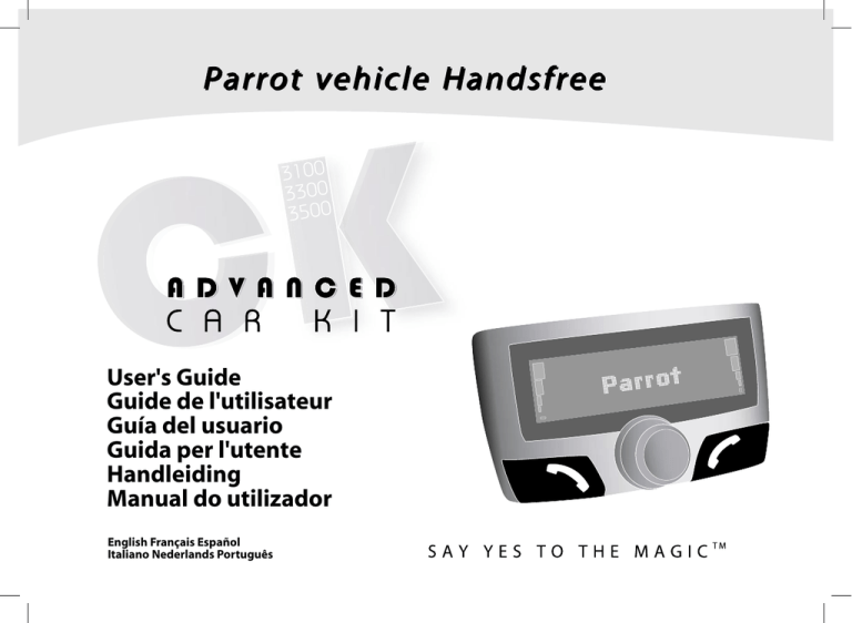 Parrot CK3100 Manuel utilisateur | Manualzz