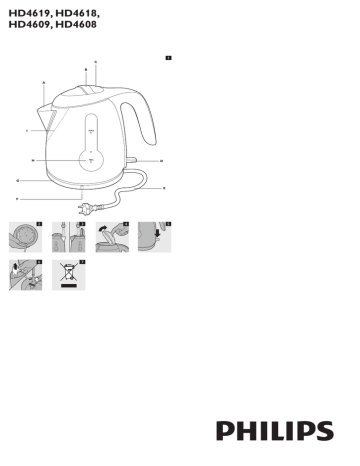 Philips Daily Collection HD4608 0.8 liter Kettle User manual | Manualzz