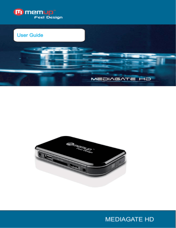Memup MEDIAGATE HD User guide | Manualzz