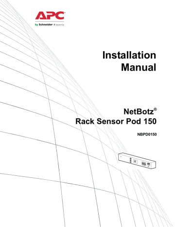 APC NetBotz Rack Sensor Pod 150 Installation Manual | Manualzz