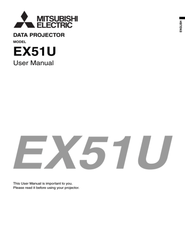 Mitsubishi Electric EX51U data projector User manual | Manualzz