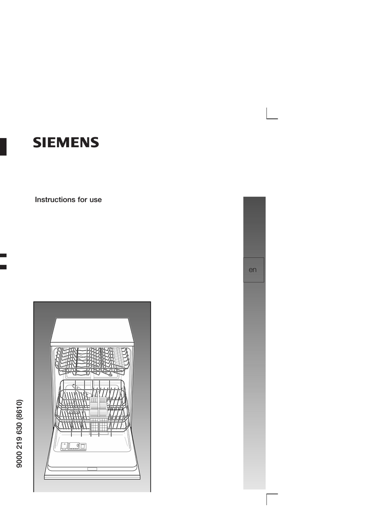 siemens 9000 dishwasher