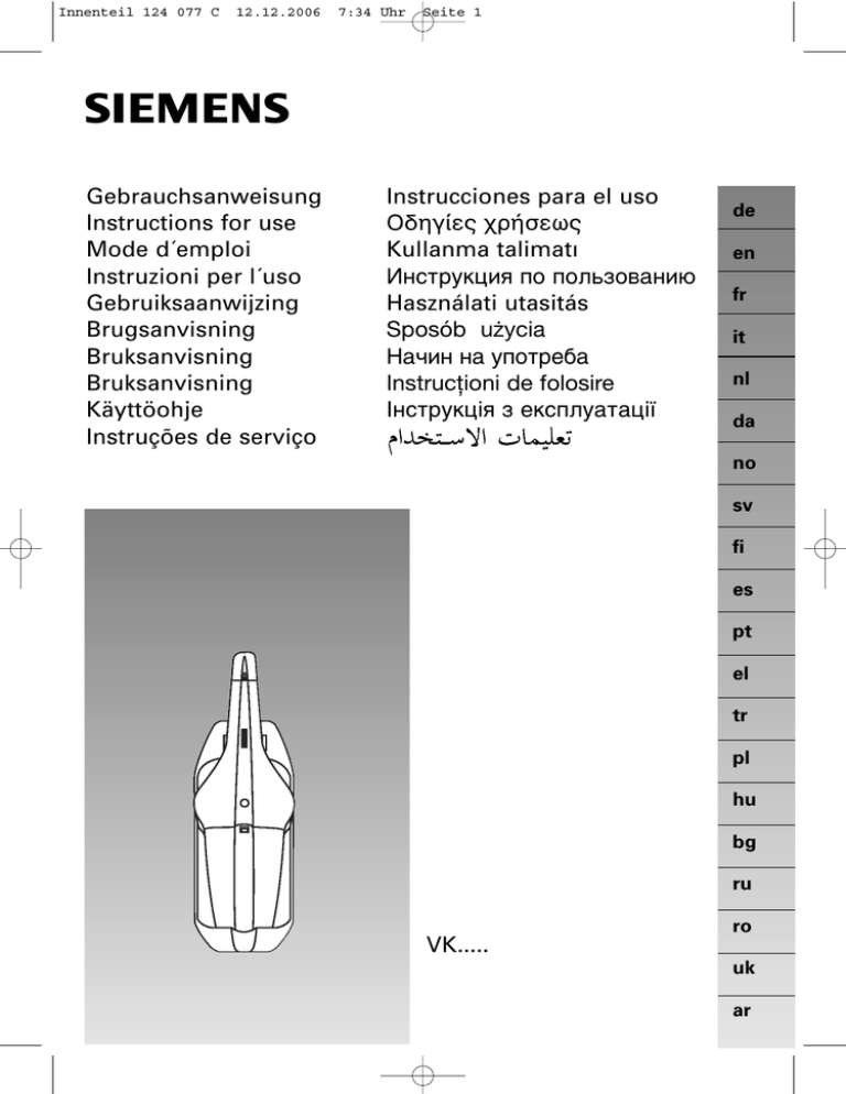 Siemens Vkb02 Vka02 User Manual Manualzz