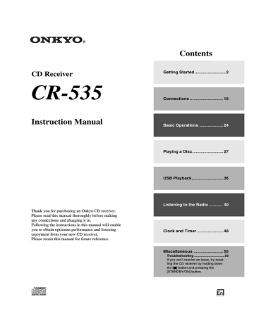 ONKYO CS-535 Instruction manual | Manualzz