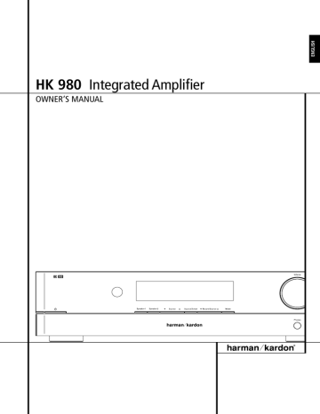 Harman/Kardon HK980 AV receiver Owner's manual | Manualzz