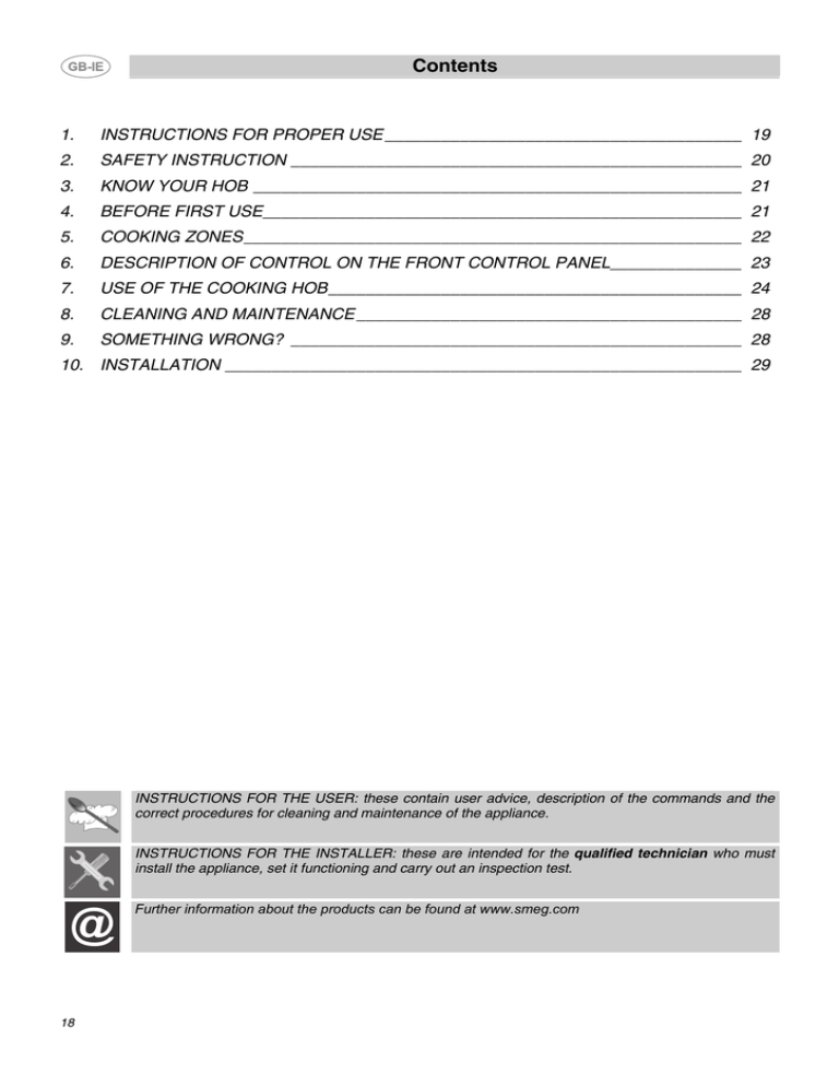 Smeg P662 1 P775 1 Datasheet Manualzz