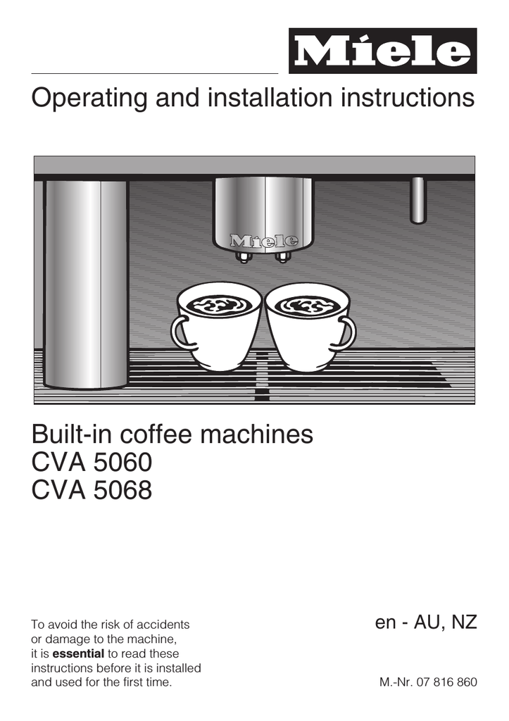 Miele CVA 5060 Operating instructions 