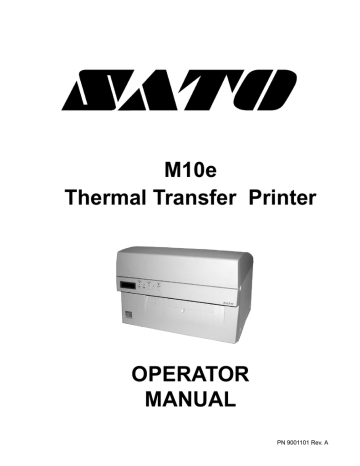 SATO M10e Operator Manual | Manualzz
