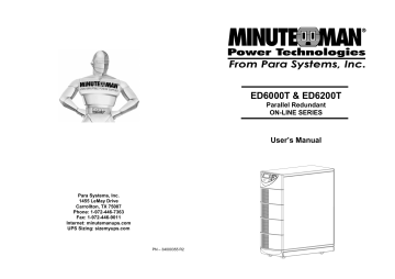 Minute Man Endeavor User's manual | Manualzz