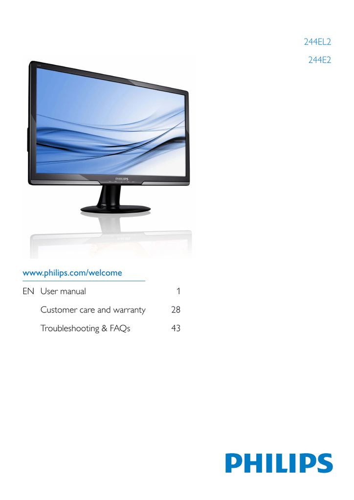 Philips 244EL2SB/00 User manual User 