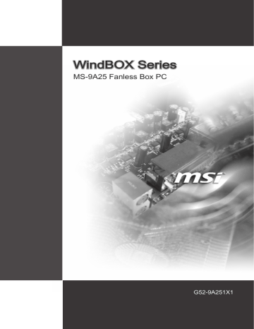 MSI Wind Box 9A25-2716 Windbox II, Retail User's manual | Manualzz