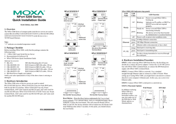 Moxa NPort 5230 Installation guide | Manualzz