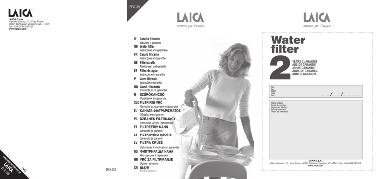 Laica J406h J432h J947o J431h J947e J434h J433h J947y J435h J703 Manuel Utilisateur Manualzz
